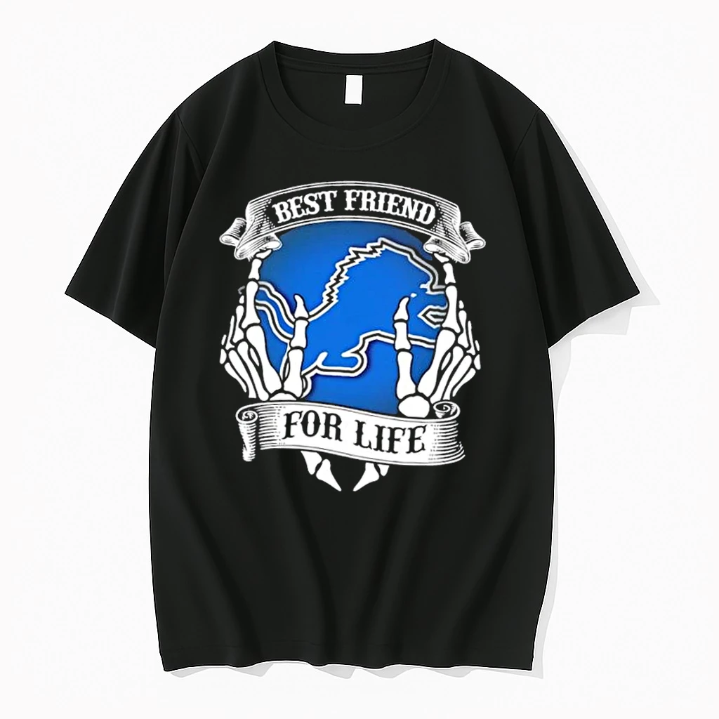 Detroit Lions Football Best Friend For Life Hands Bones Shirts