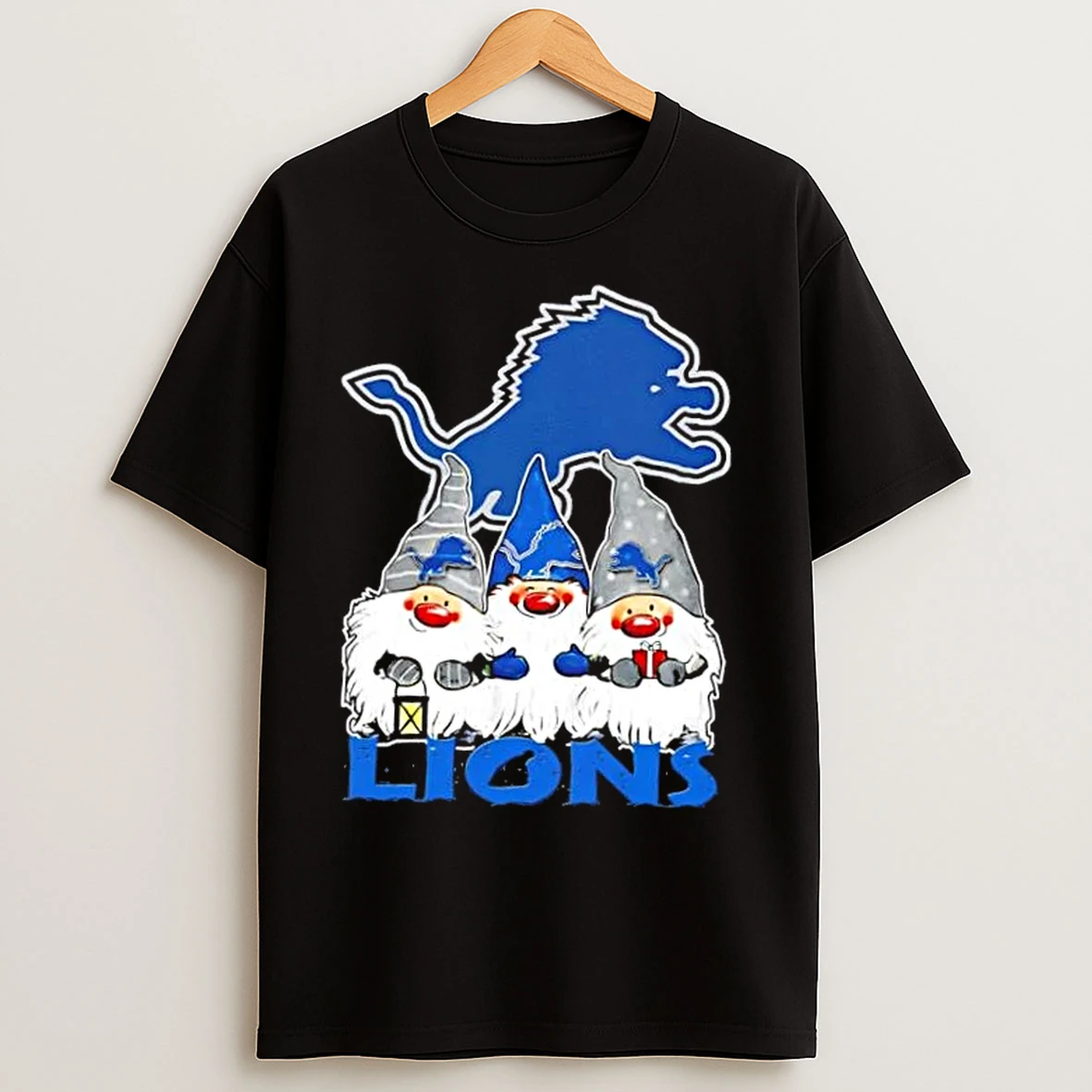 Detroit Lions X Gnomes Xmas Christmas T Shirts