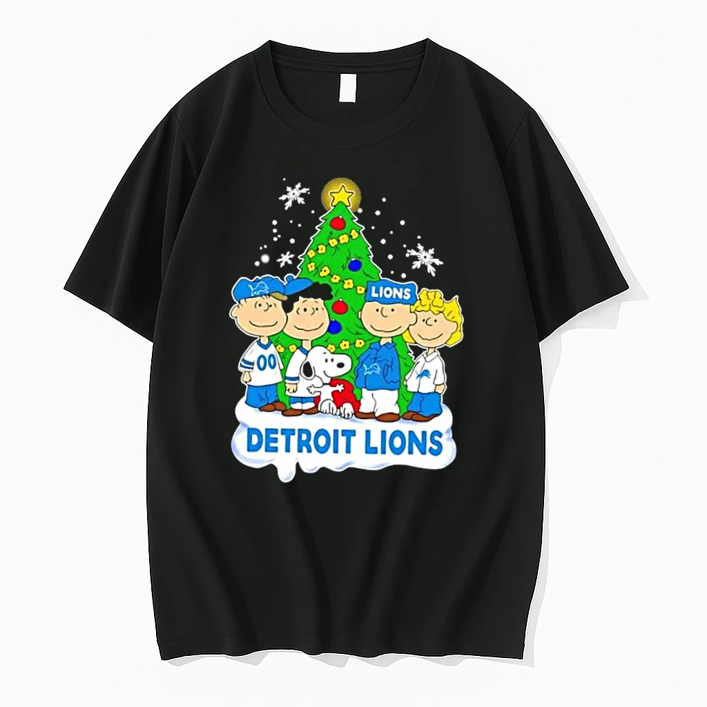 Detroit Lions X Peanuts Snoopy And Friends Christmas Tree Shirts