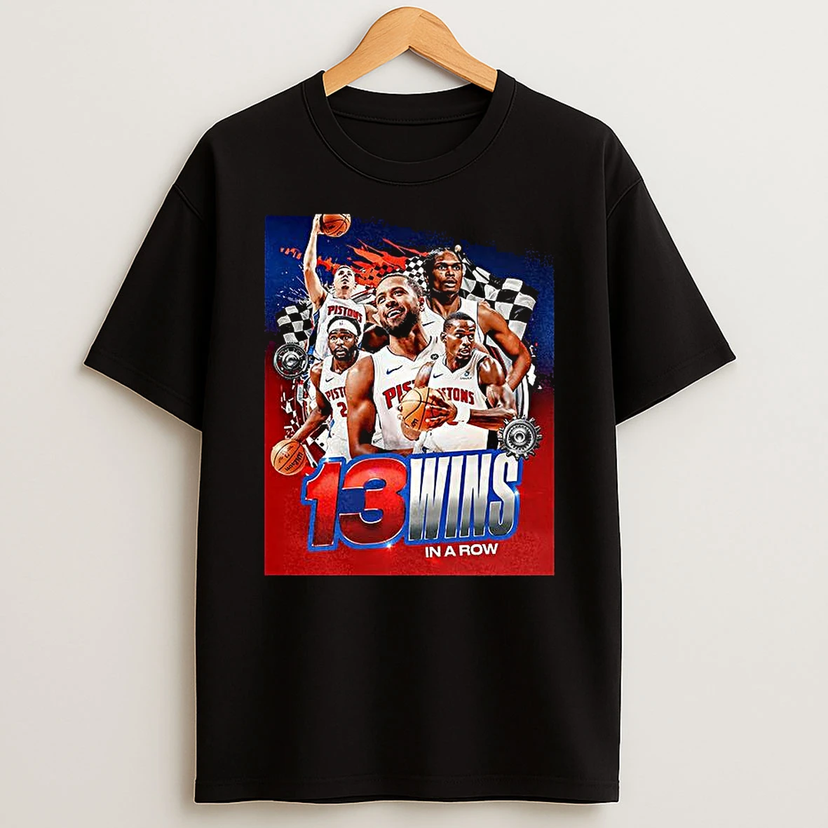Detroit Pistons Nba 13 Wins In A Row Shirts