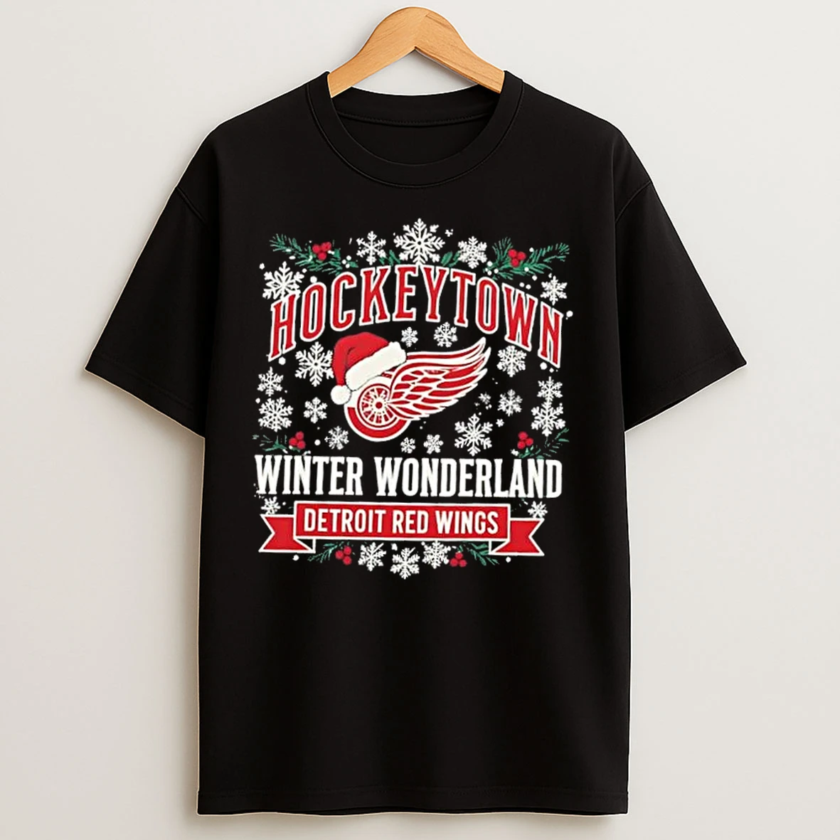 Detroit Red Wings Hockeytown Winter Wonderland T Shirts