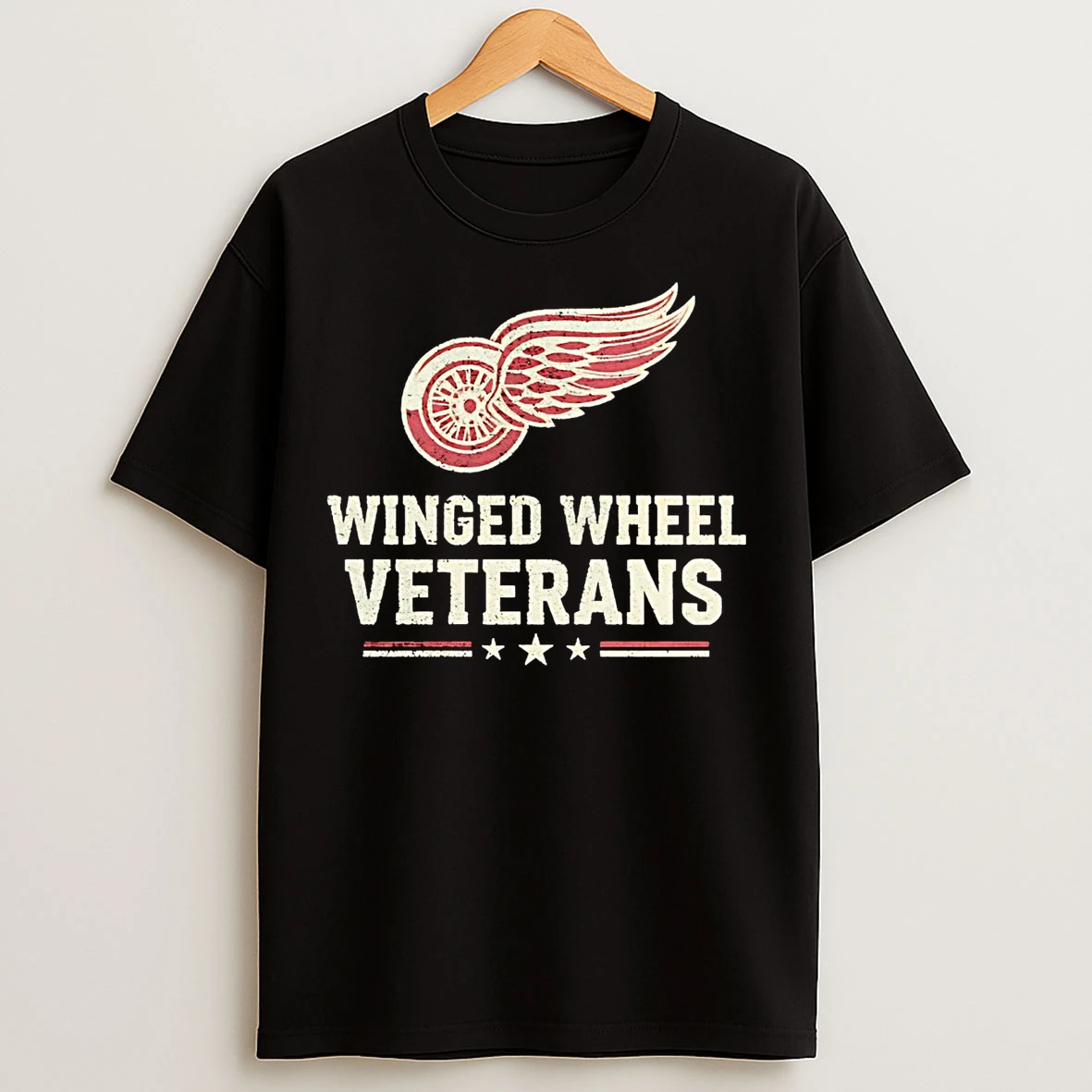 Detroit Red Wings Winged Wheel Veterans T Shirts