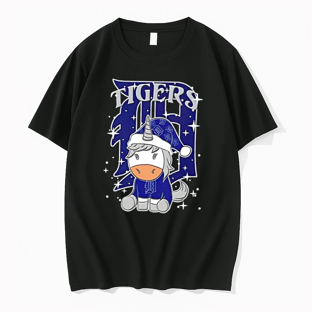 Detroit Tigers Baseball X Unicorn Merry Christmas Shirts