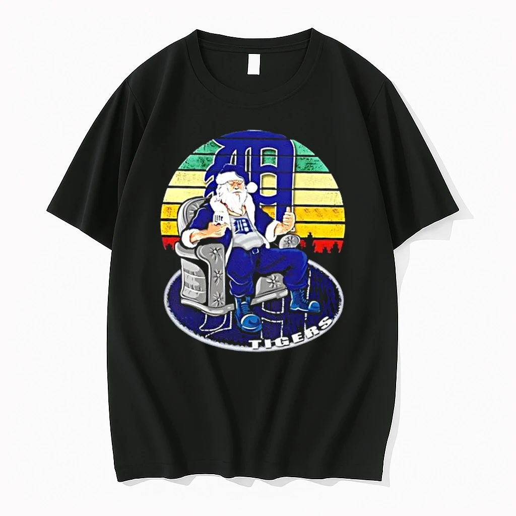 Detroit Tigers X Santa Claus Christmas Vintage Shirts