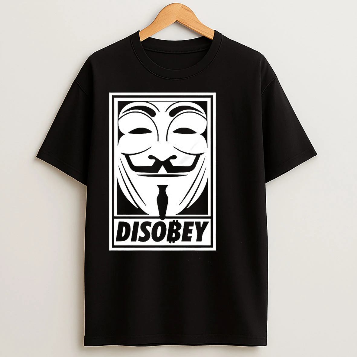 Discobey Guy Fawkes Mask V For Vendetta T Shirts