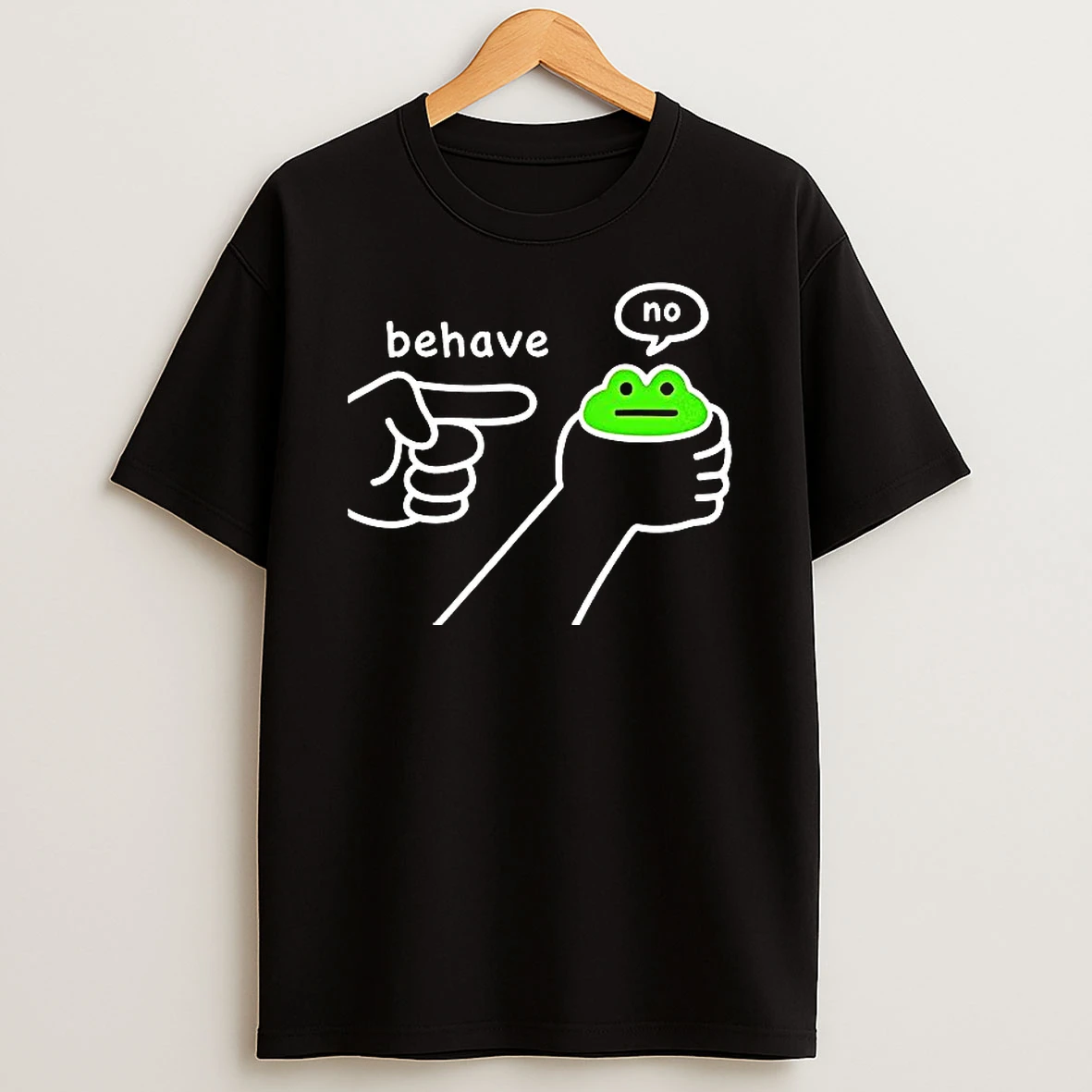 Dishonest Frog Meme Behave No Shirts