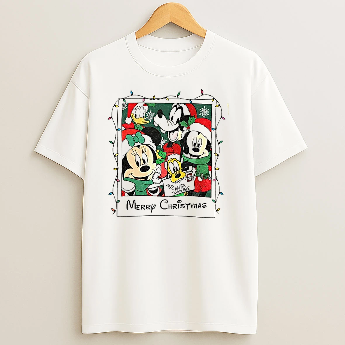 Disney Mickey And Friends To Santa North Pole Merry Christmas T Shirts