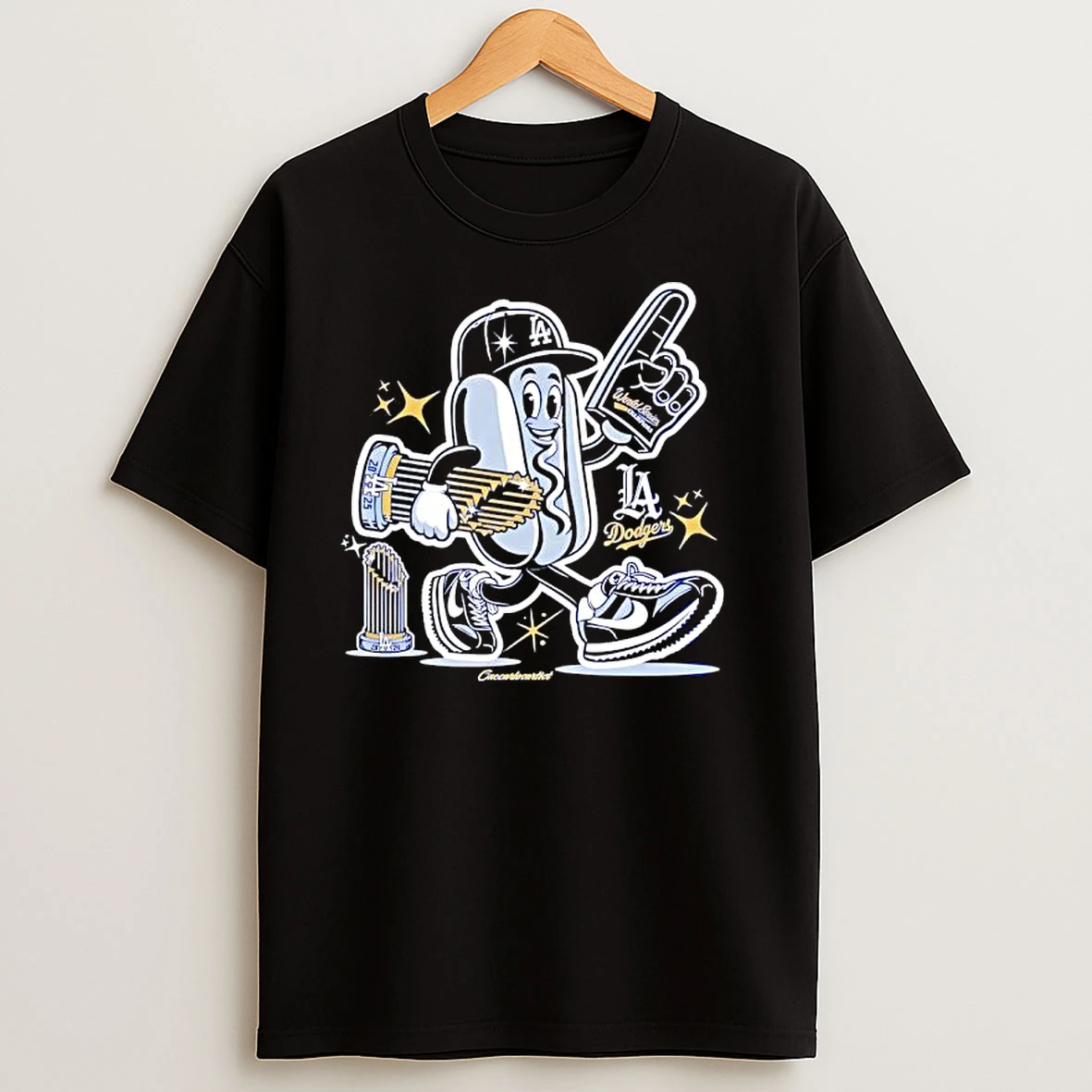 Dodger Dog Hot Dog X Los Angeles Dodgers World Series Win T Shirts