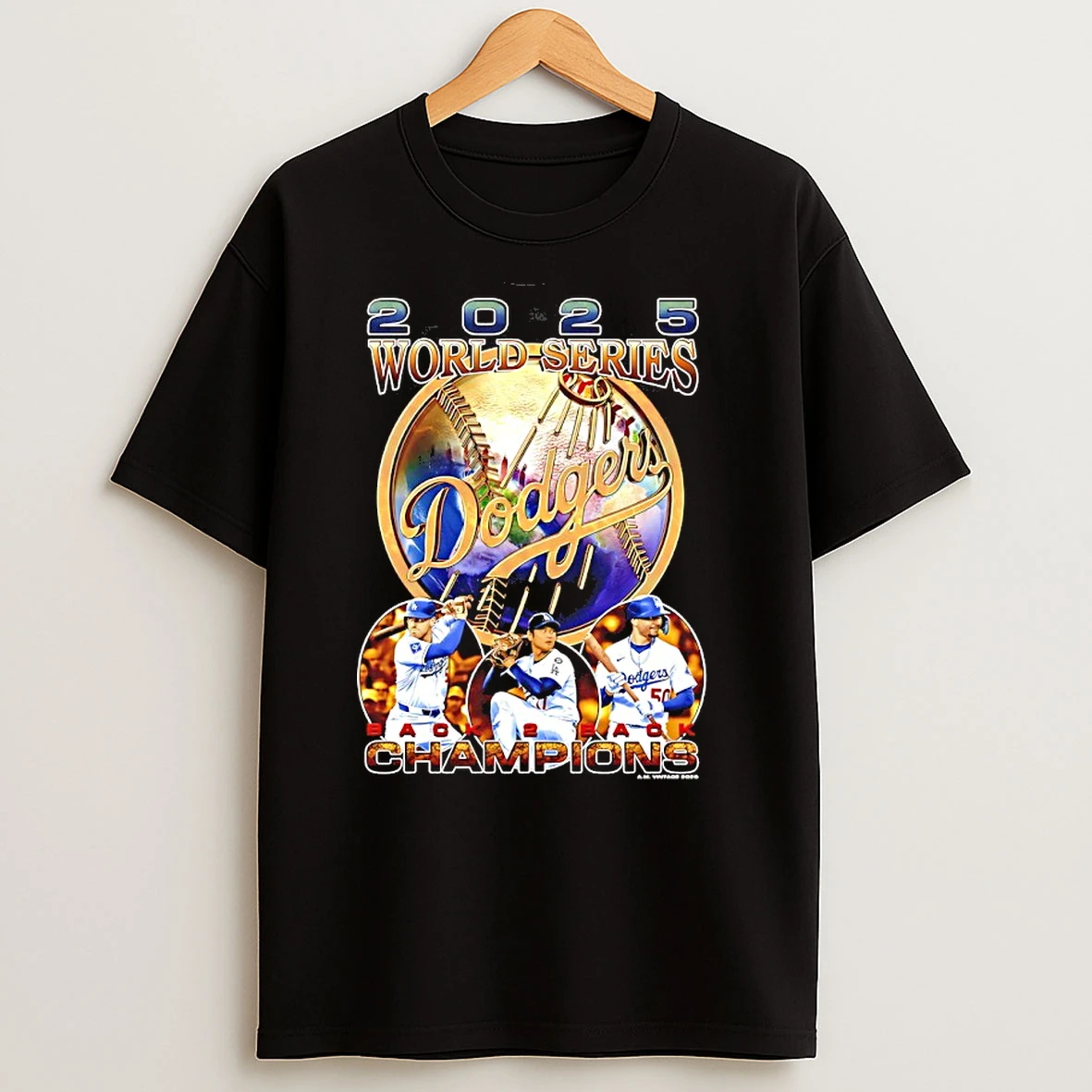 Dodgers Back 2 Back 2025 World Series Champions 90s Vintage T Shirts