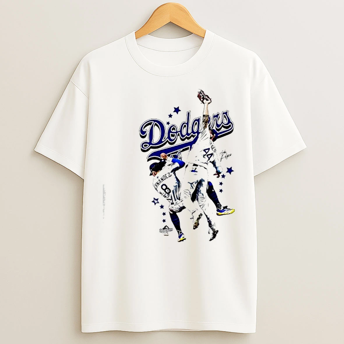 Dodgers Players Hernandez 8 And Pages 44 Signatures Graphic T Shirts