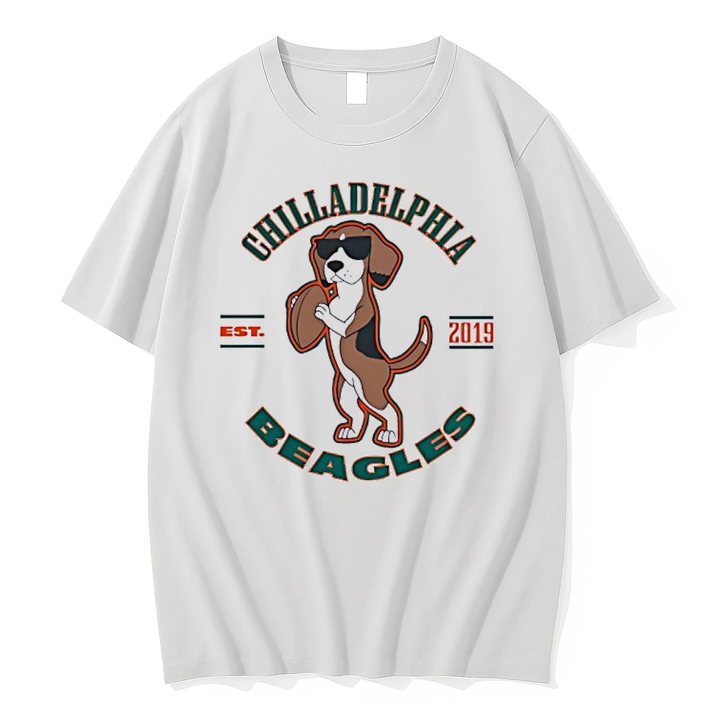 Dog Holding Football Chilladelphia Beagles Est 2019 Funny Shirts