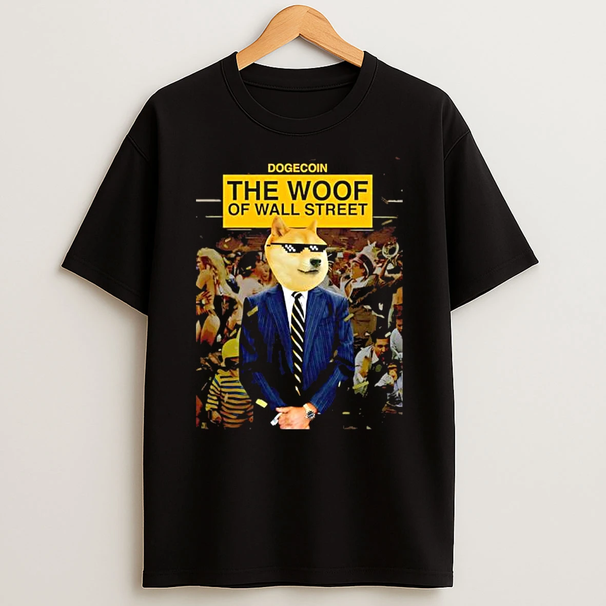 Dogecoin Man The Woof Of Wall Street Graphic Shirts