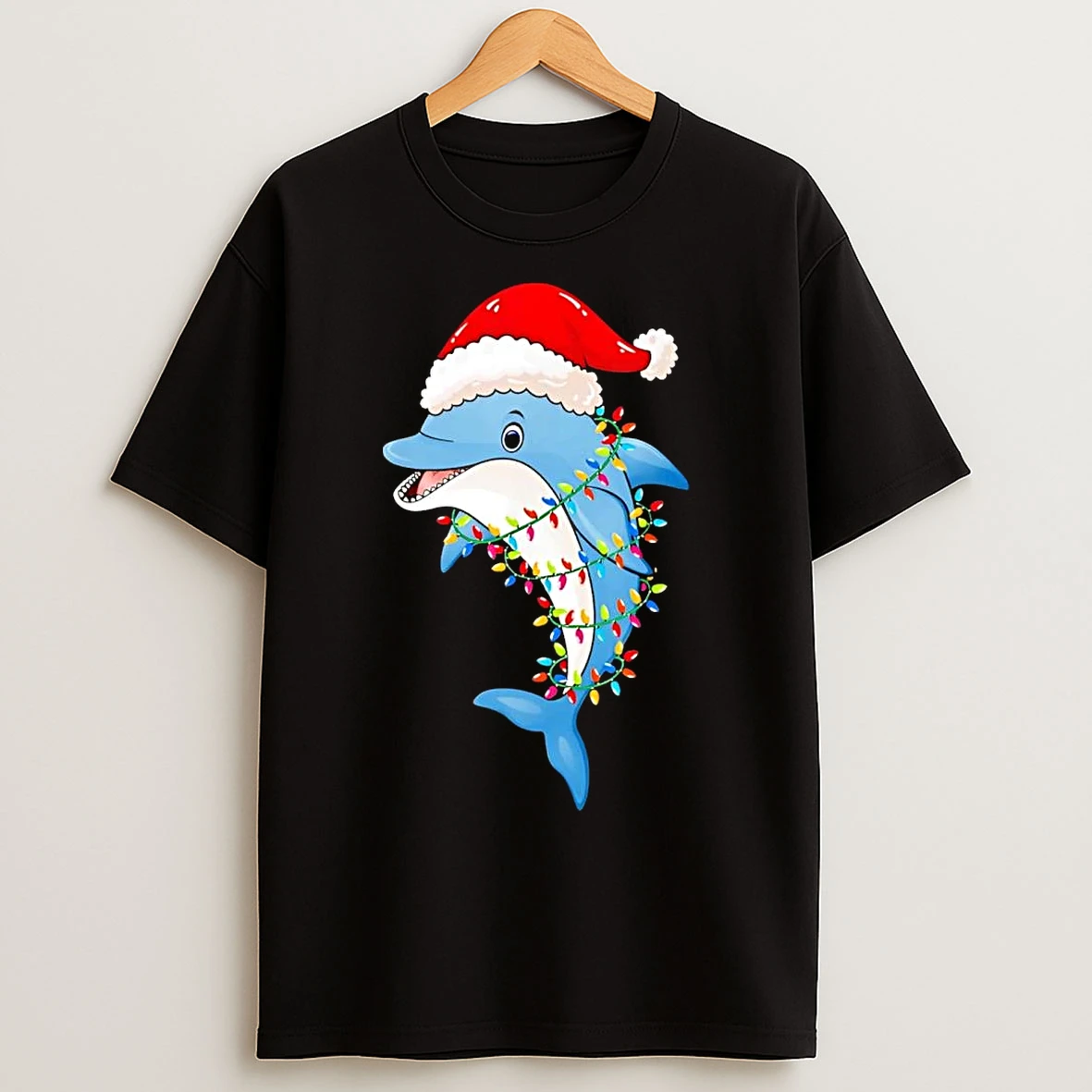 Dolphin Christmas Lights T Shirts