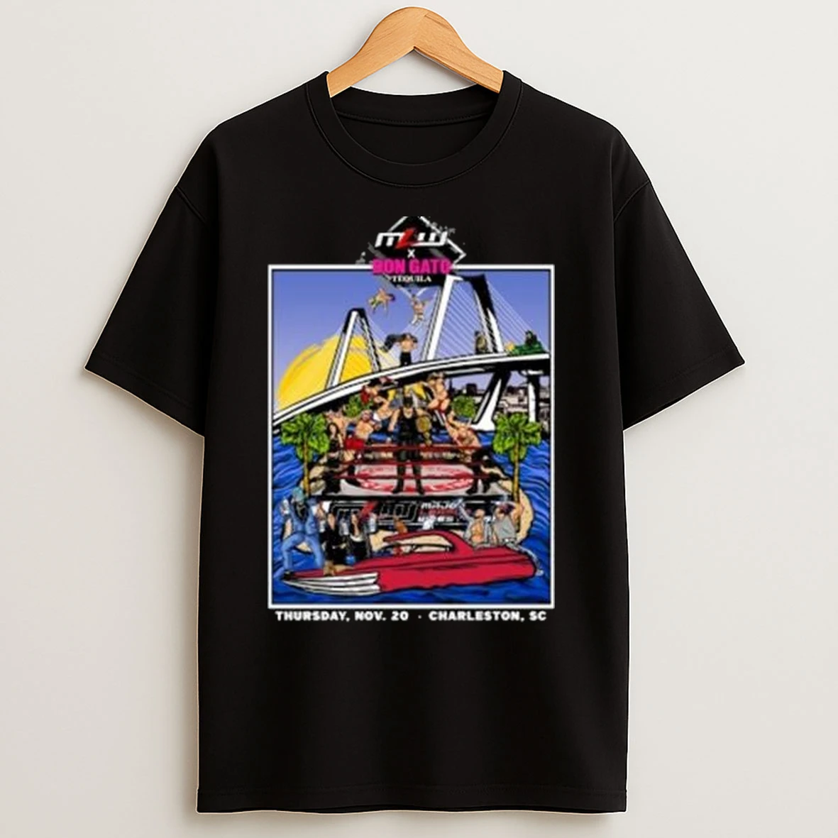 Don Gato Tequila Nov 20 2025 Charleston Circle Black T Shirts