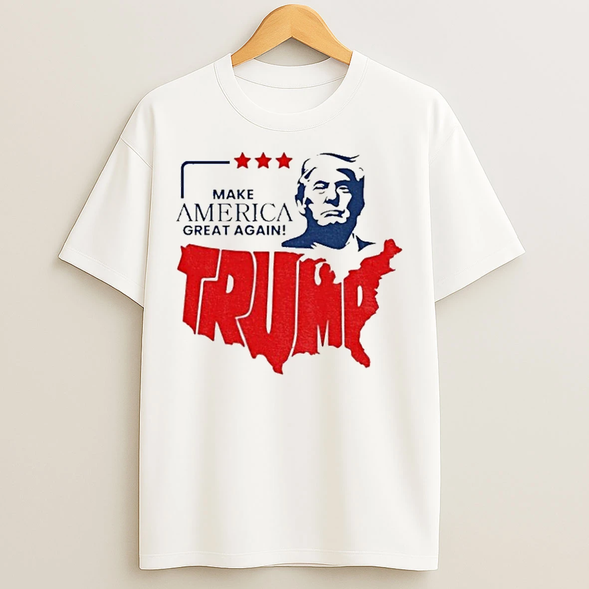Donald Trump Make America Great Again America Map Republican T Shirts