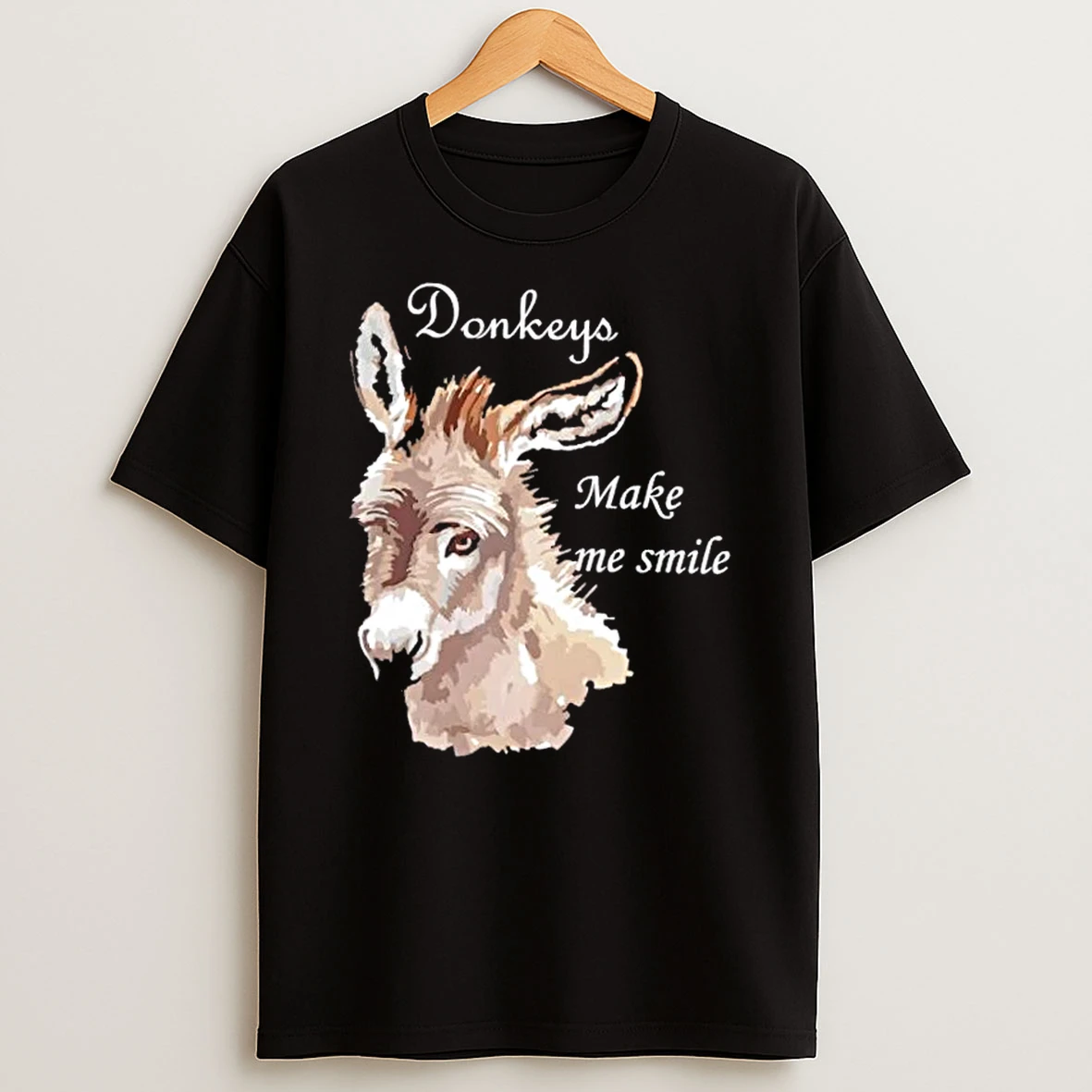 Donkeys Make Me Smile Cute Miniature Donkey Mini Donkey Gift Shirts