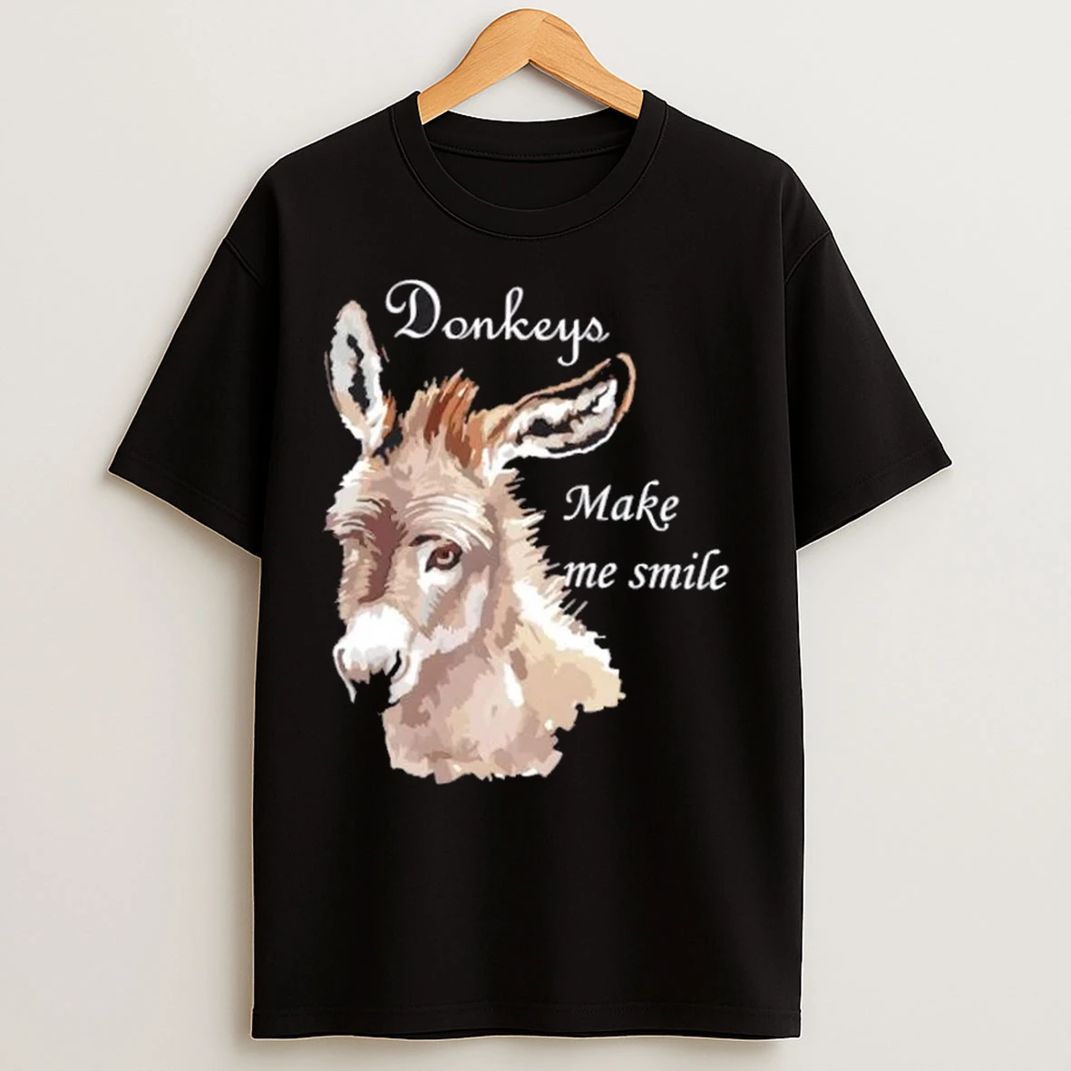 Donkeys Make Me Smile Cute Miniature Donkey Mini Donkey Gift T Shirts