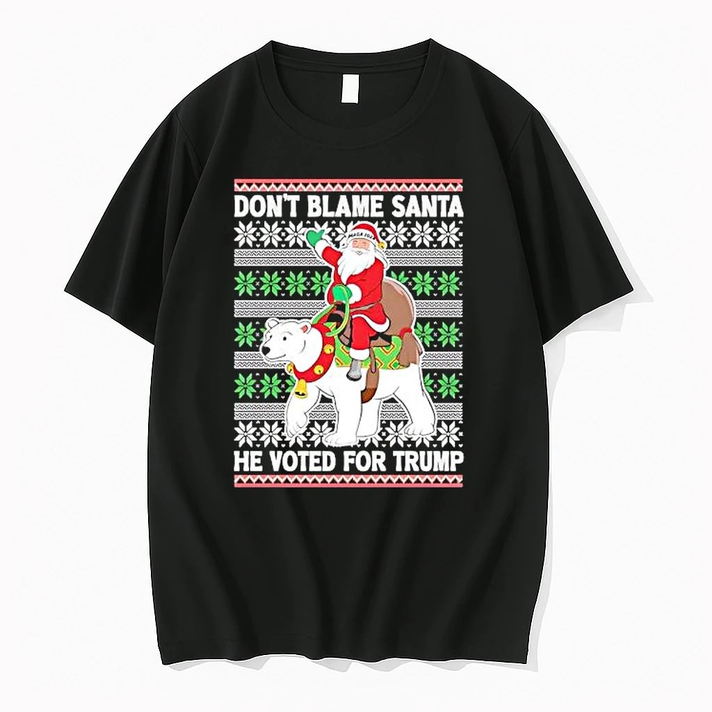 Dont Blame Santa He Voted For Trump Ugly Shirts