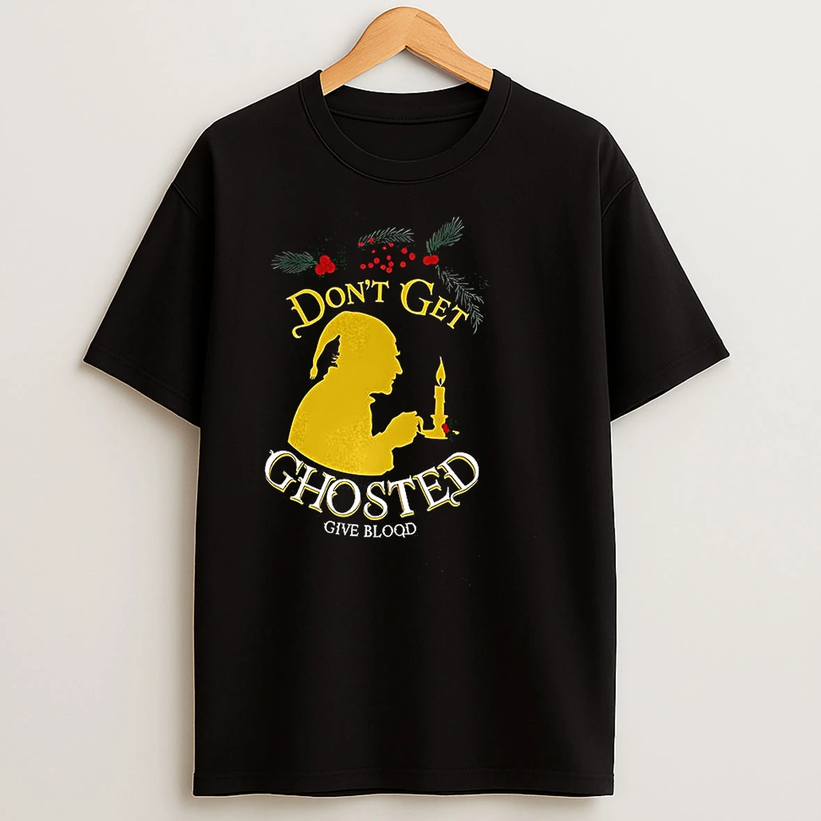 Dont Get Ghosted Give Blood Christmas T Shirts