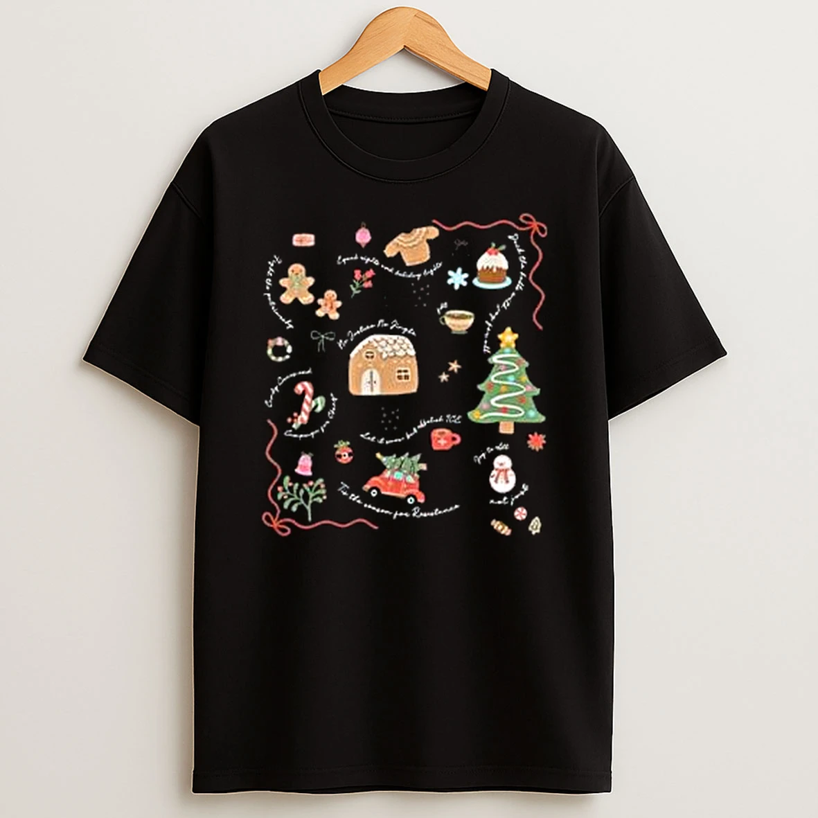 Doodle Liberal Values Holiday Subtle Anti Trump Christmas Shirts
