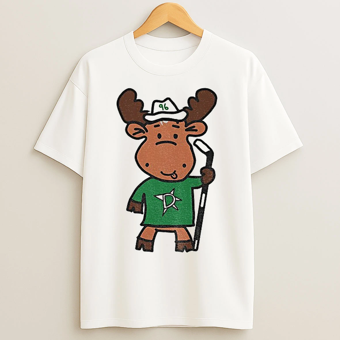 Doodle Moose Dallas Stars Hockey Nhl Cartoon T Shirts