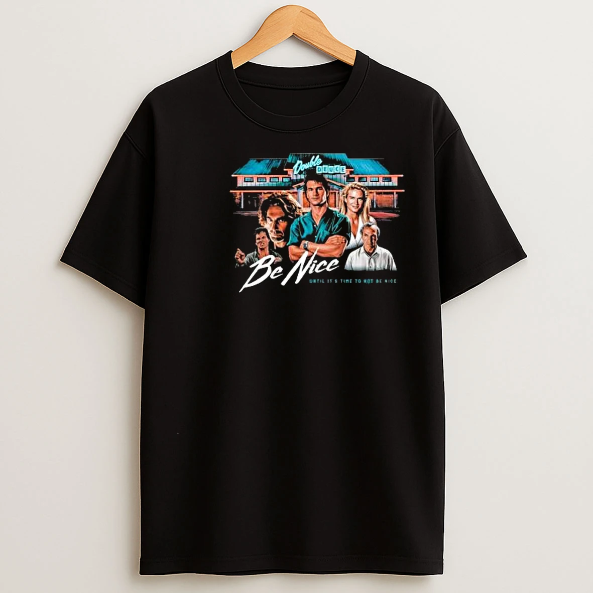 Double Deuce Be Nice Circle Black T Shirts
