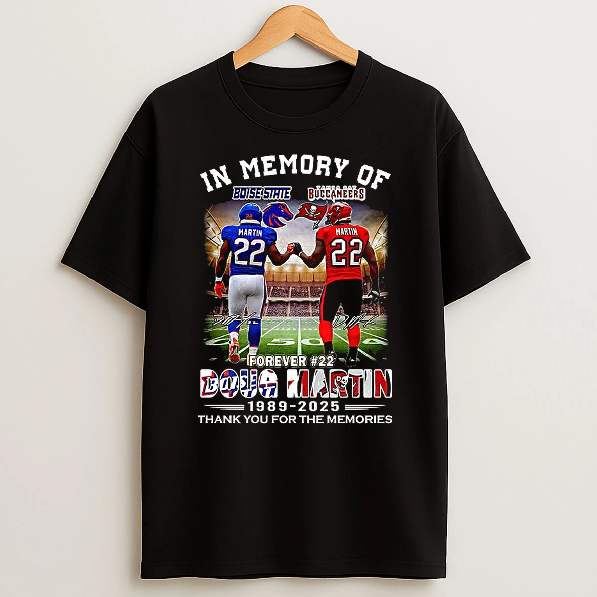Doug Martin Boise State Broncos And Tampa Bay Buccaneers Forever Number 22 Shirts