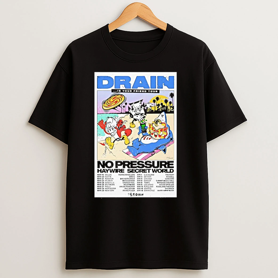 Drain Is Your Friend Tour 2026 T Shirts