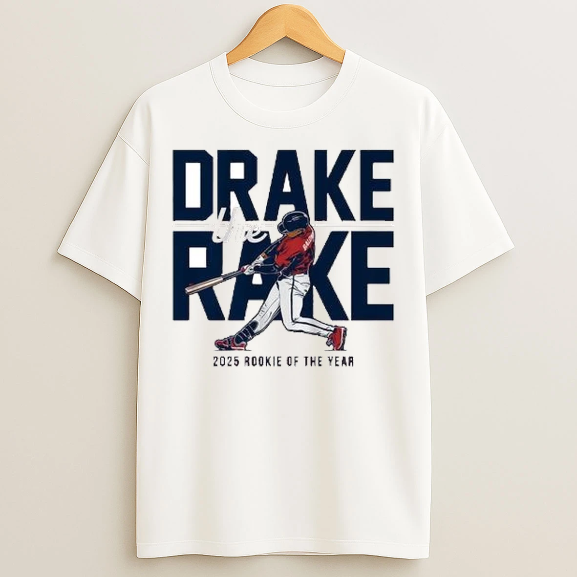 Drake Baldwin The Rake 2025 Rookie Of The Year Circle White T Shirts