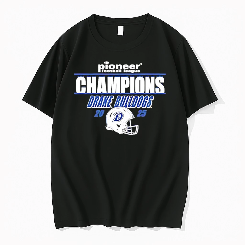 Drake Bulldogs 2025 Pfl Champions Helmets Shirts