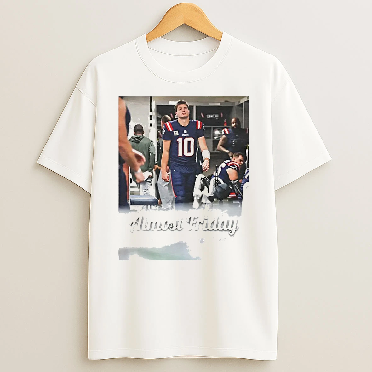 Drake Maye Locker Room Almost Friday Shirts