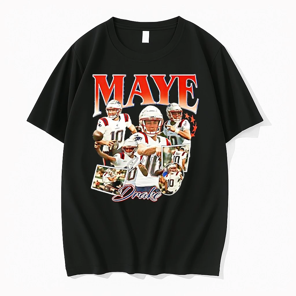 Drake Maye New England Patriots Signature Picture Shirts