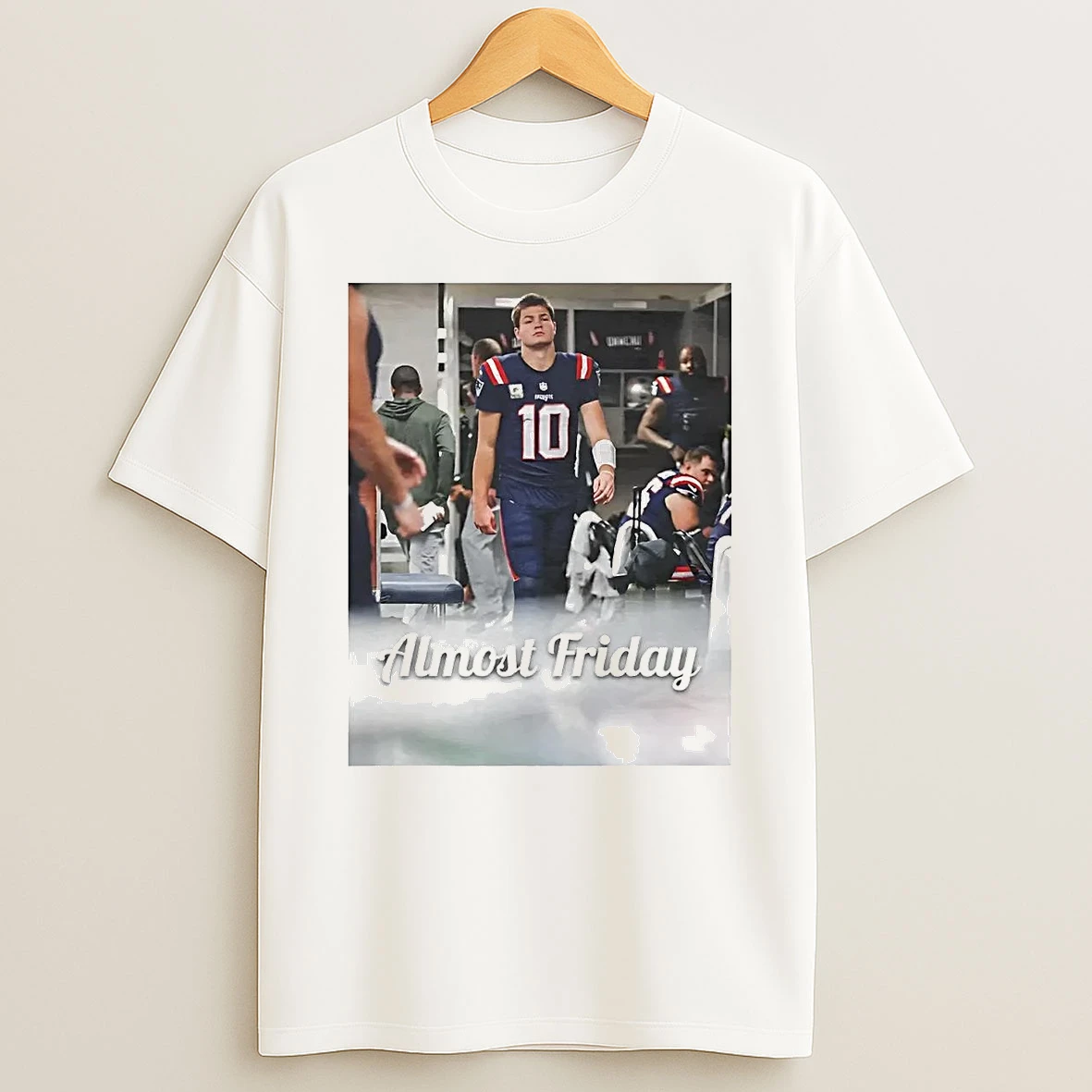 Drake Maye Locker Room Ne Patriots Shirts