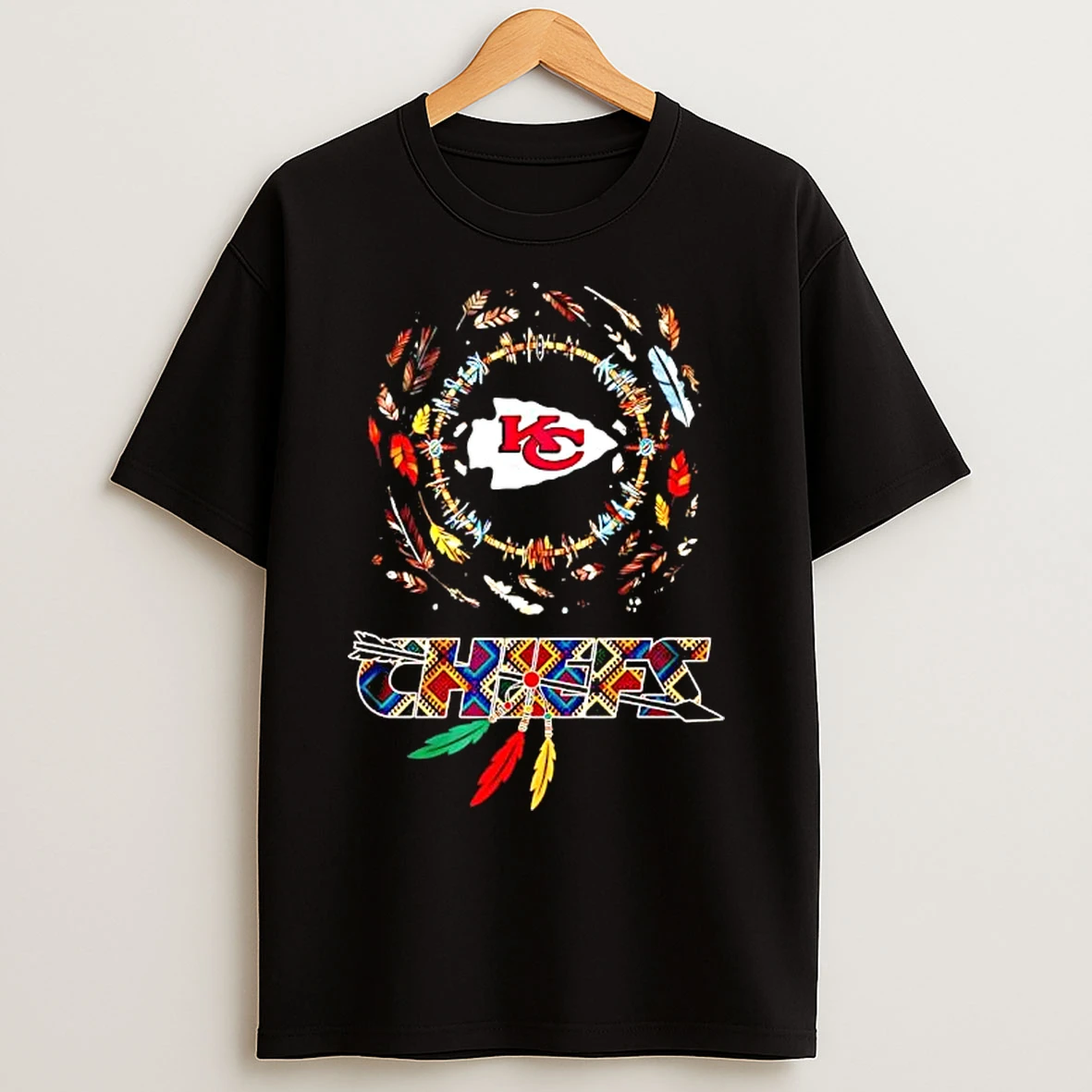 Dreamcatcher Motif X Kansas City Chiefs Vintage Graphic T Shirts