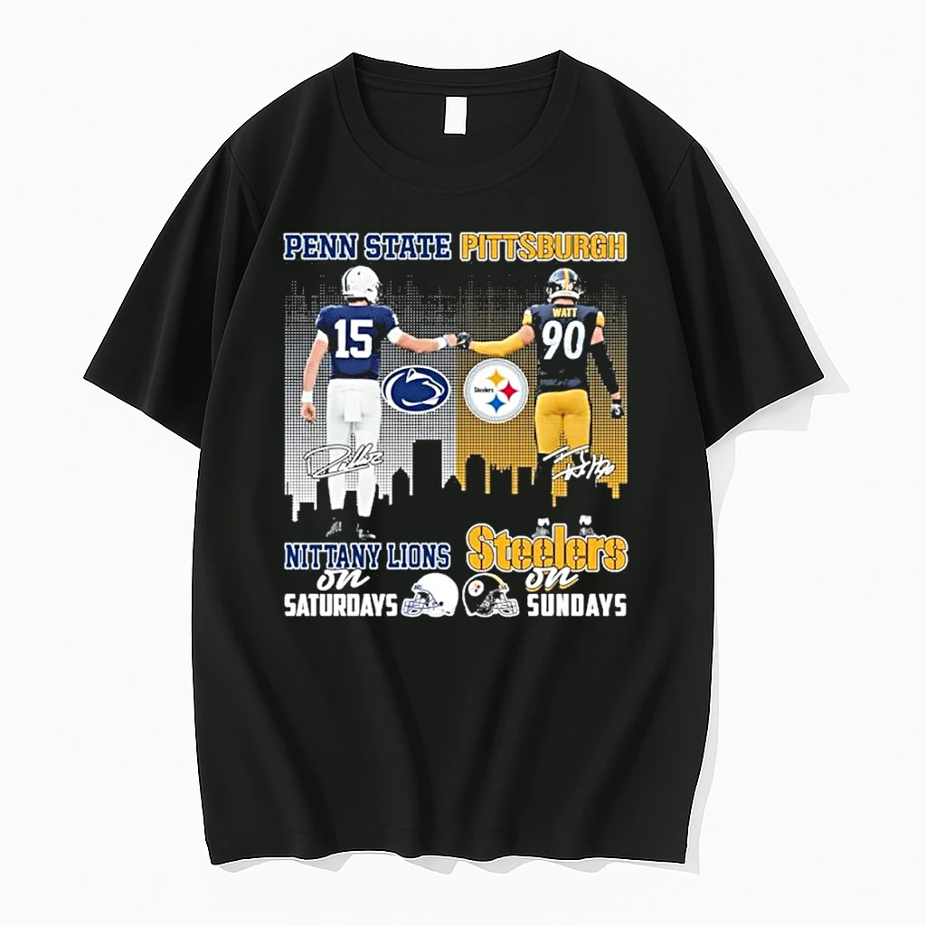 Drew Allar Penn State On Saturdays And Tj Watt Steelers On Sundays Shirts