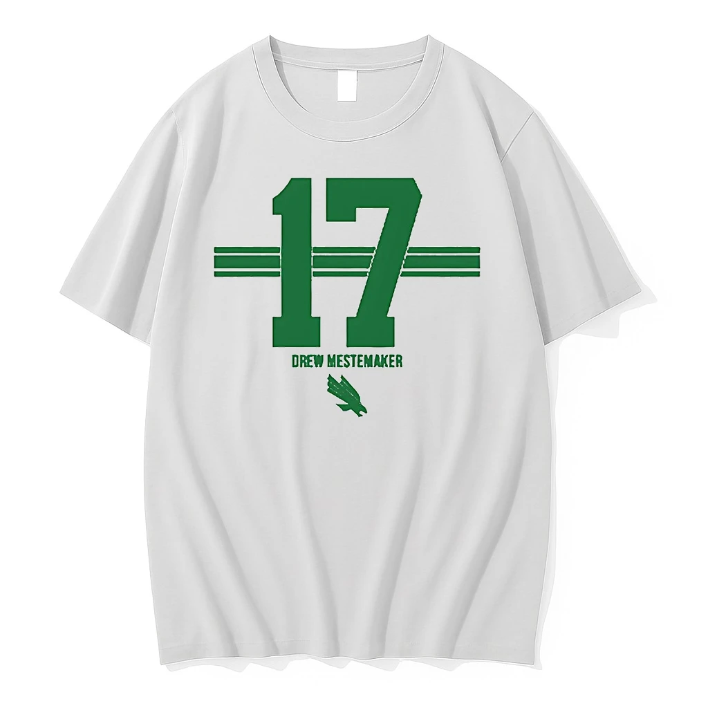 Drew Mestemaker 17 Stripes North Texas Mean Green Shirts