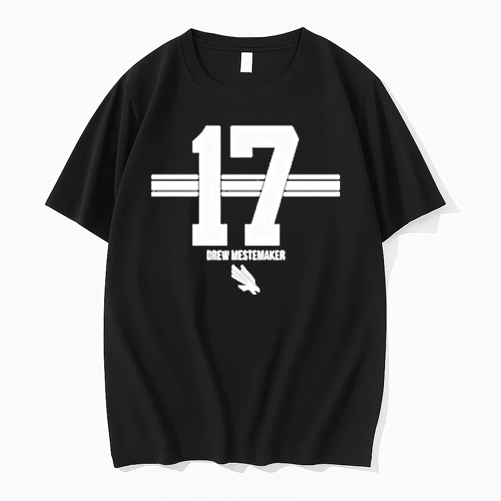 Drew Mestemaker North Texas Mean Green Football Number 17 Stripe Shirts
