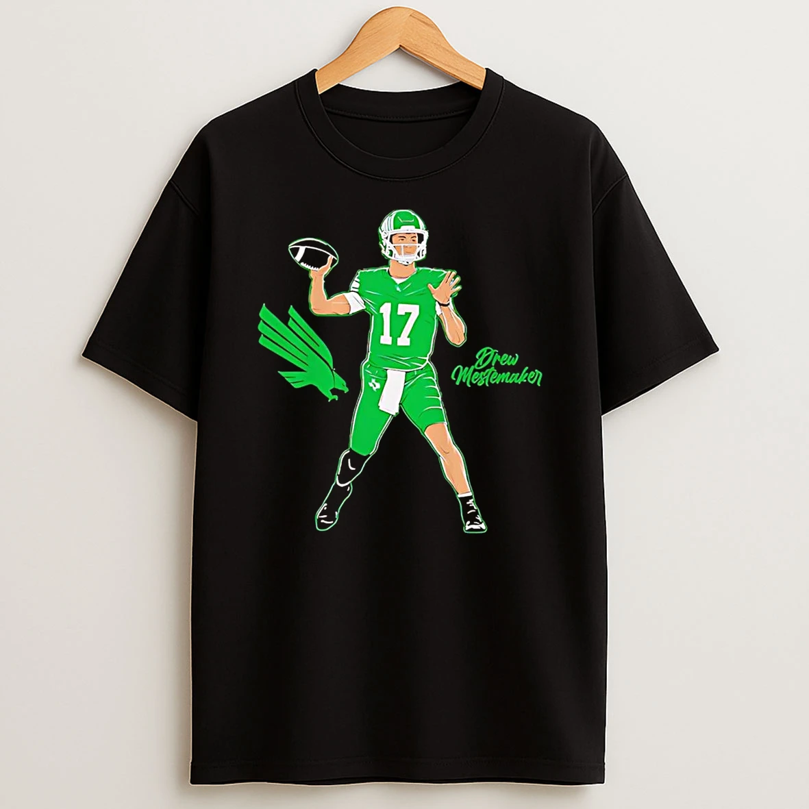 Drew Mestemaker Star Pose North Texas Mean Green Shirts