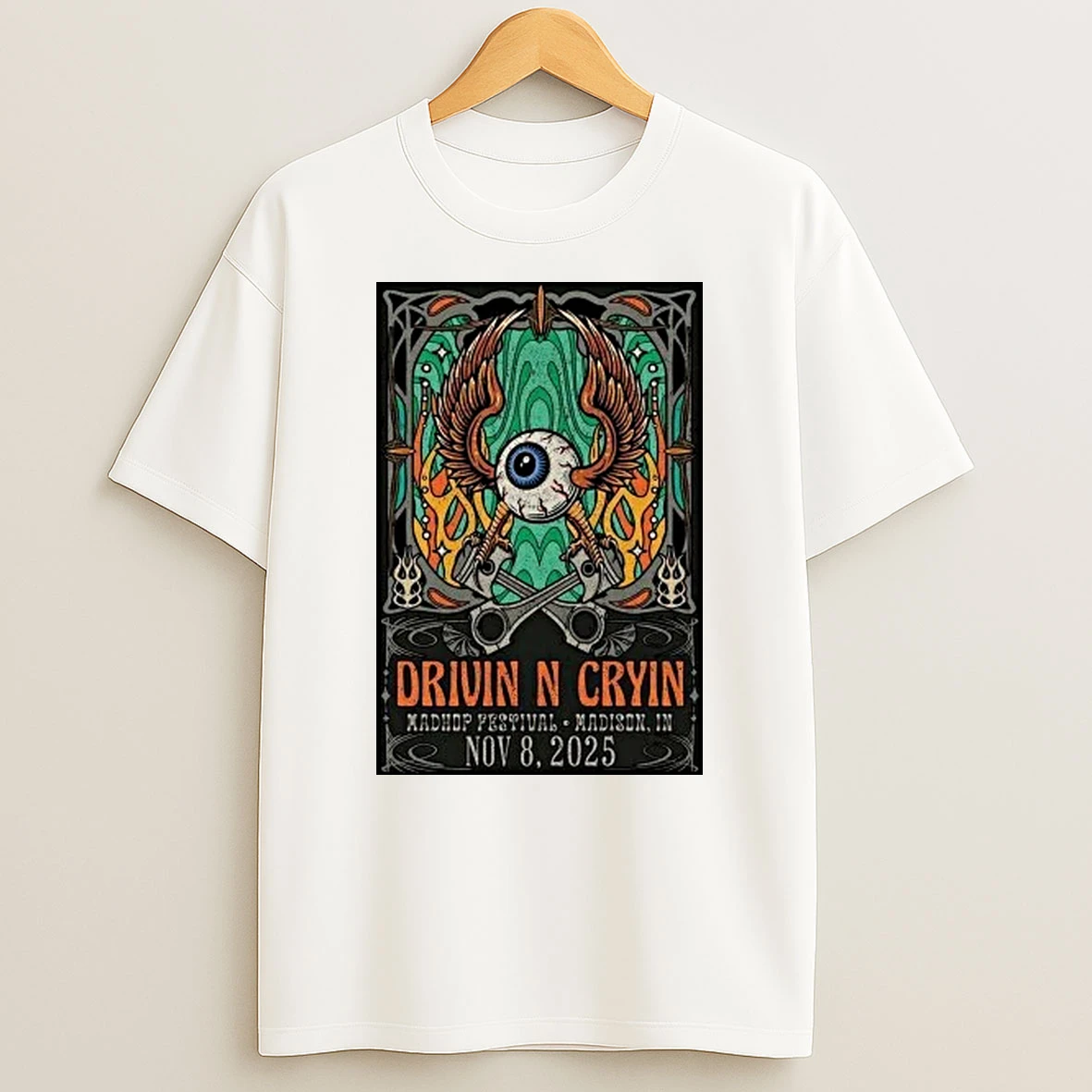 Drivin N Cryin Nov 8 2025 Madhop Festival Madison Shirts