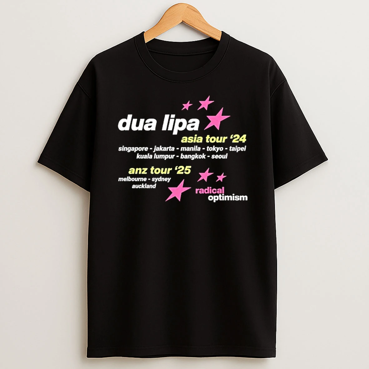Dua Lipa Radical Optimism 2025 Anz Tour Shirts
