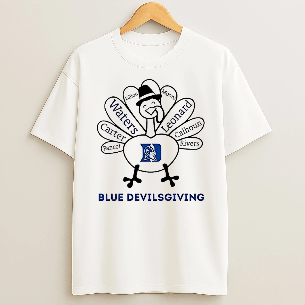 Duke Turkey Blue Devilsgiving Thanksgiving With Heroes Shirts