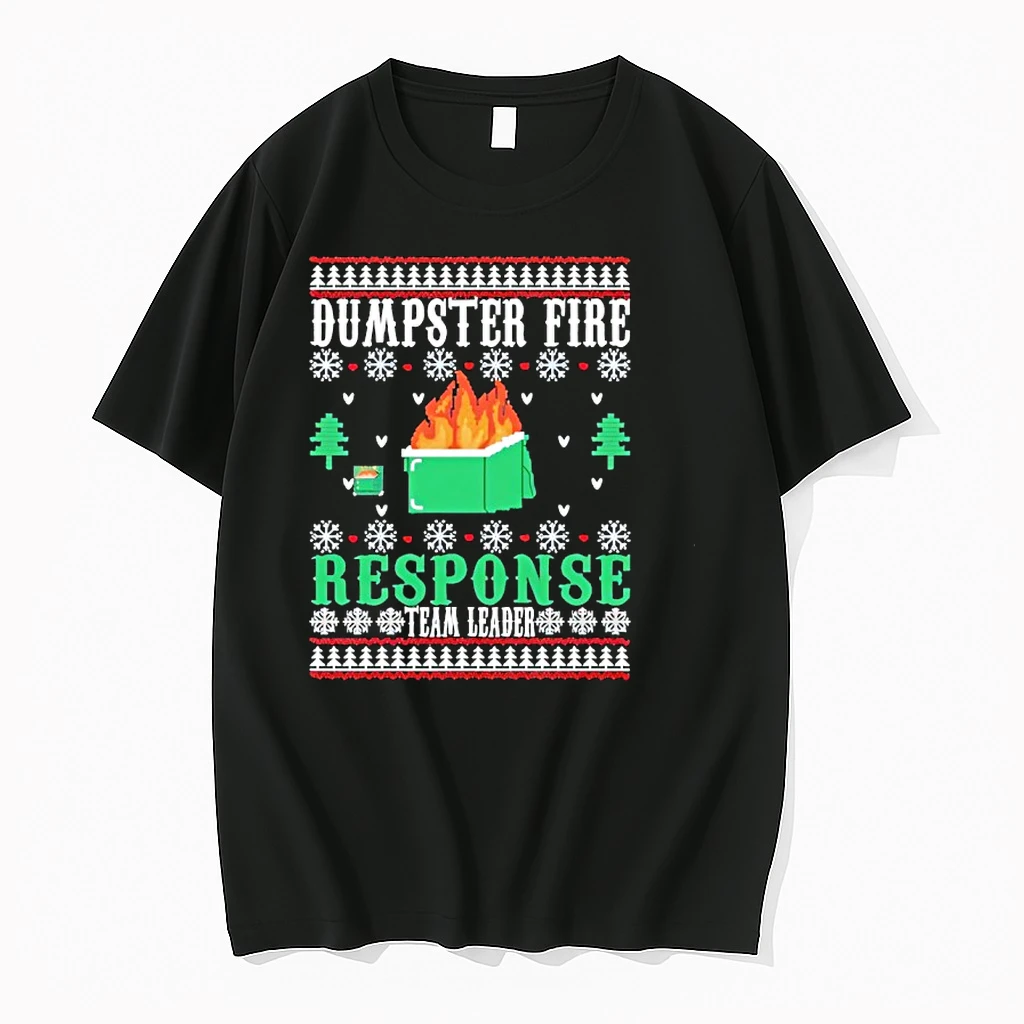 Dumpster Fire Response Team Leader Christmas Ugly Shirts