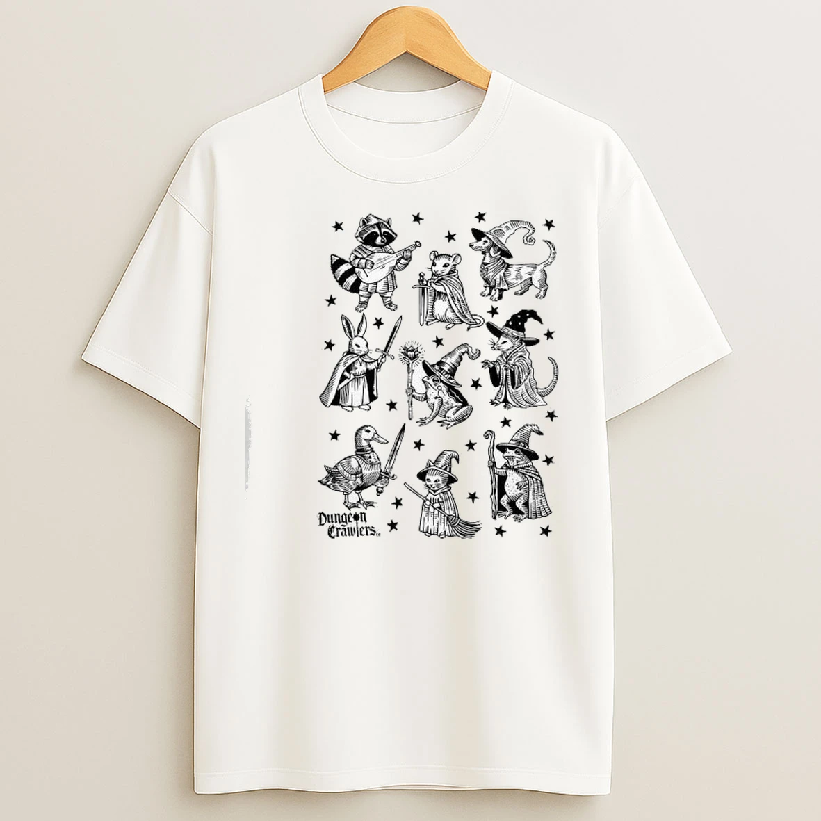 Dungeon Crawlers Animals In Wizard T Shirts