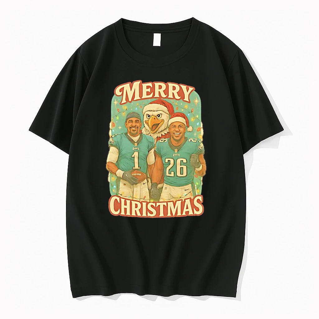 Eagles Jalen Hurts And Saquon Barkley Merry Christmas Shirts
