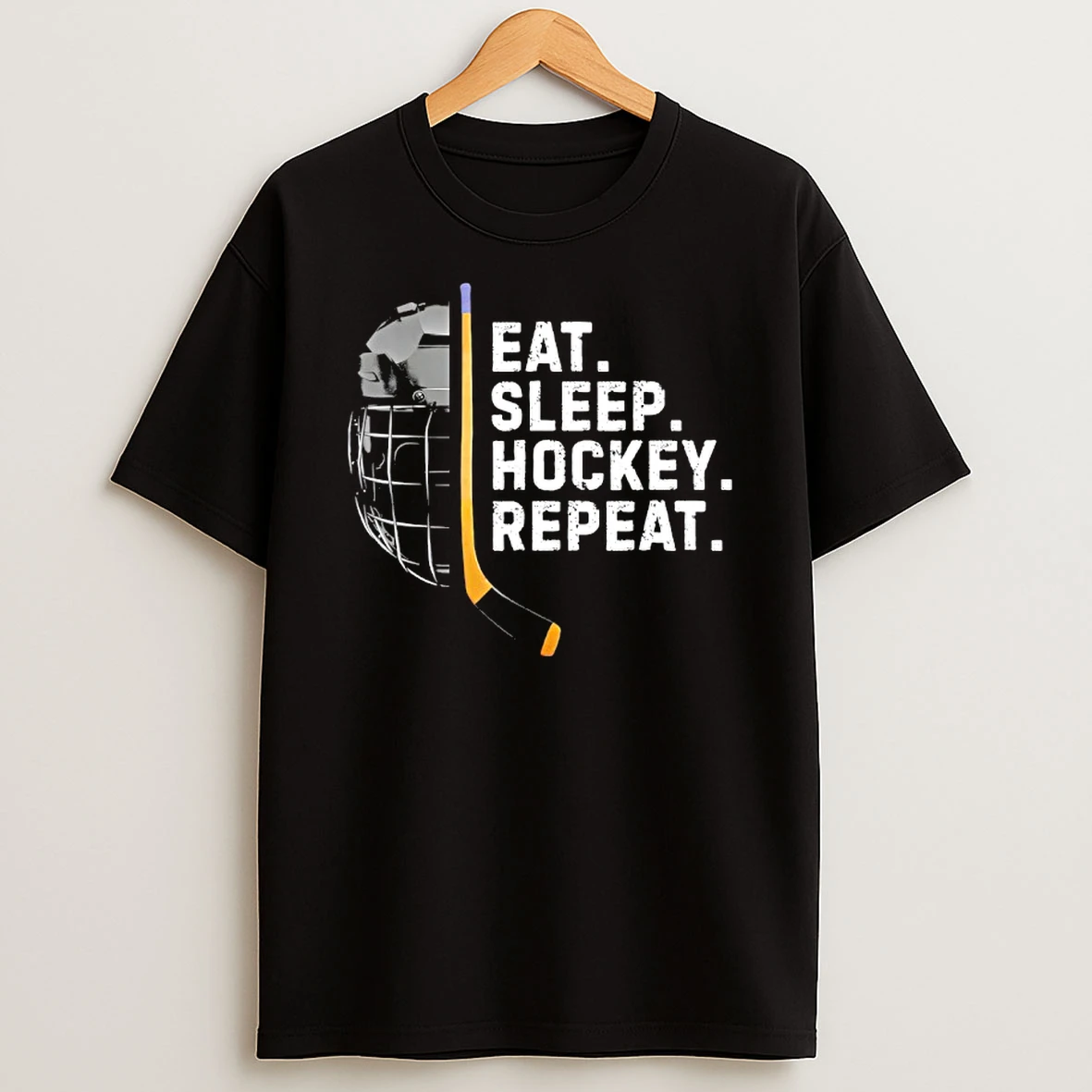 Eat Sleep Hockey Repeat Funny Cool Hockey Player Shirts