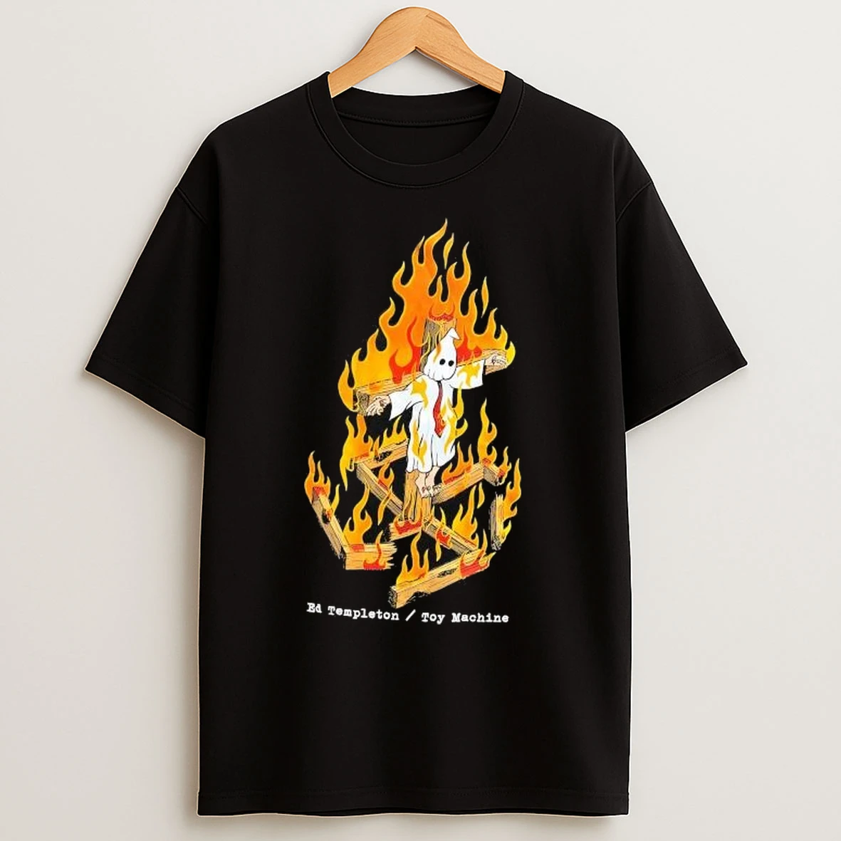 Ed Templeton Toy Machine Charred Cross T Shirts