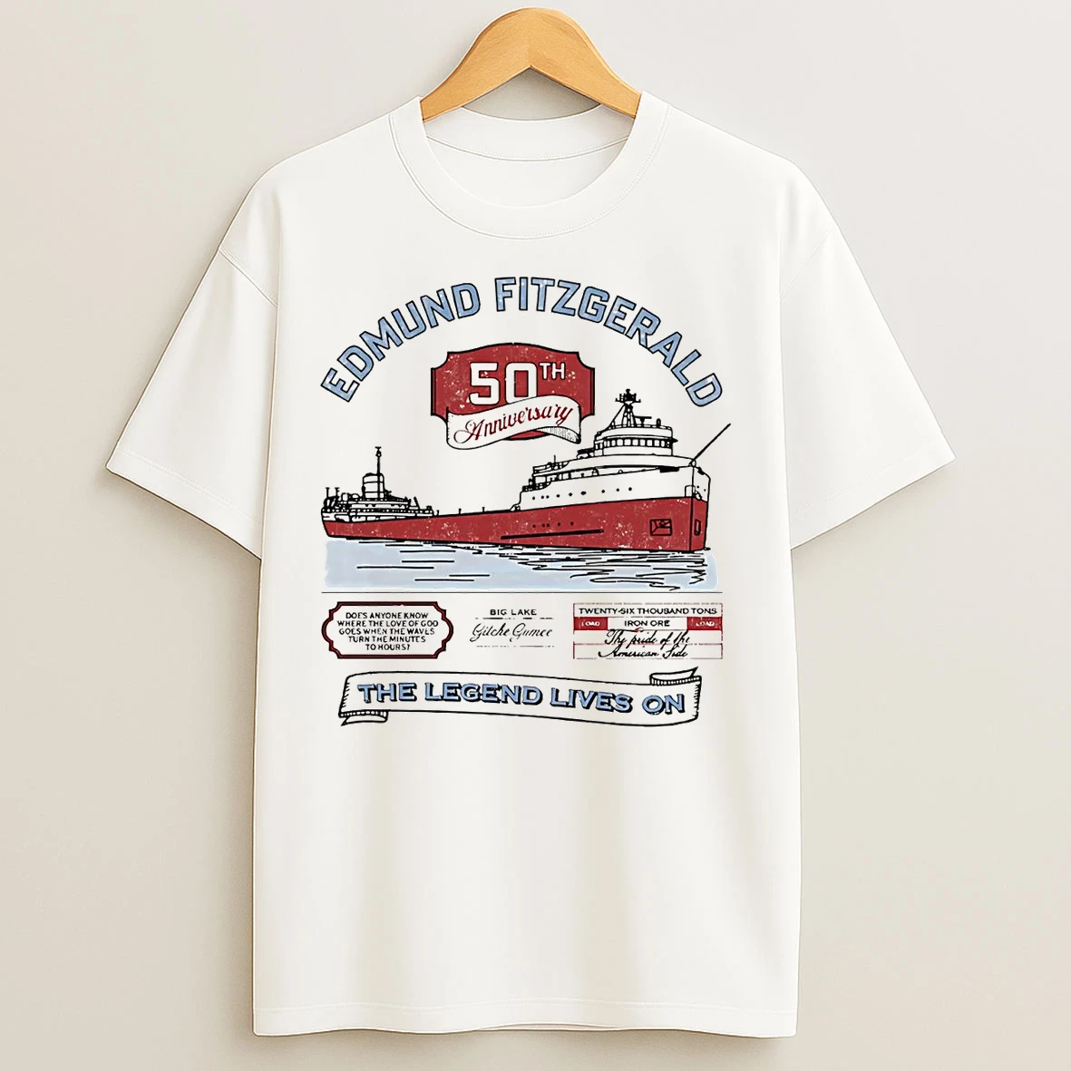Edmund Fitzgerald 50th Anniversary The Legend Lives On T Shirts