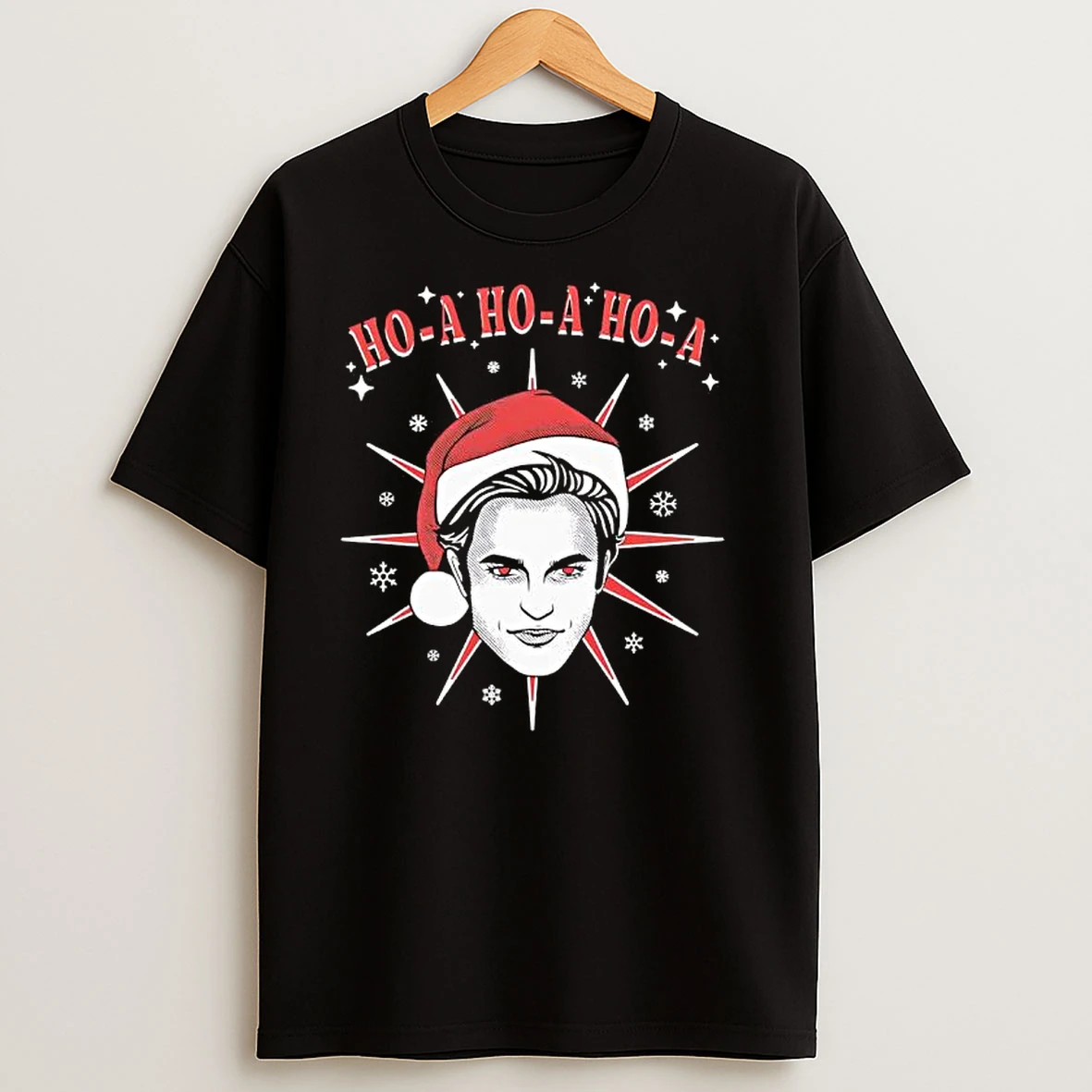 Edward Cullen Ho A Ho A Ho A Chrismas Santa Hat T Shirts