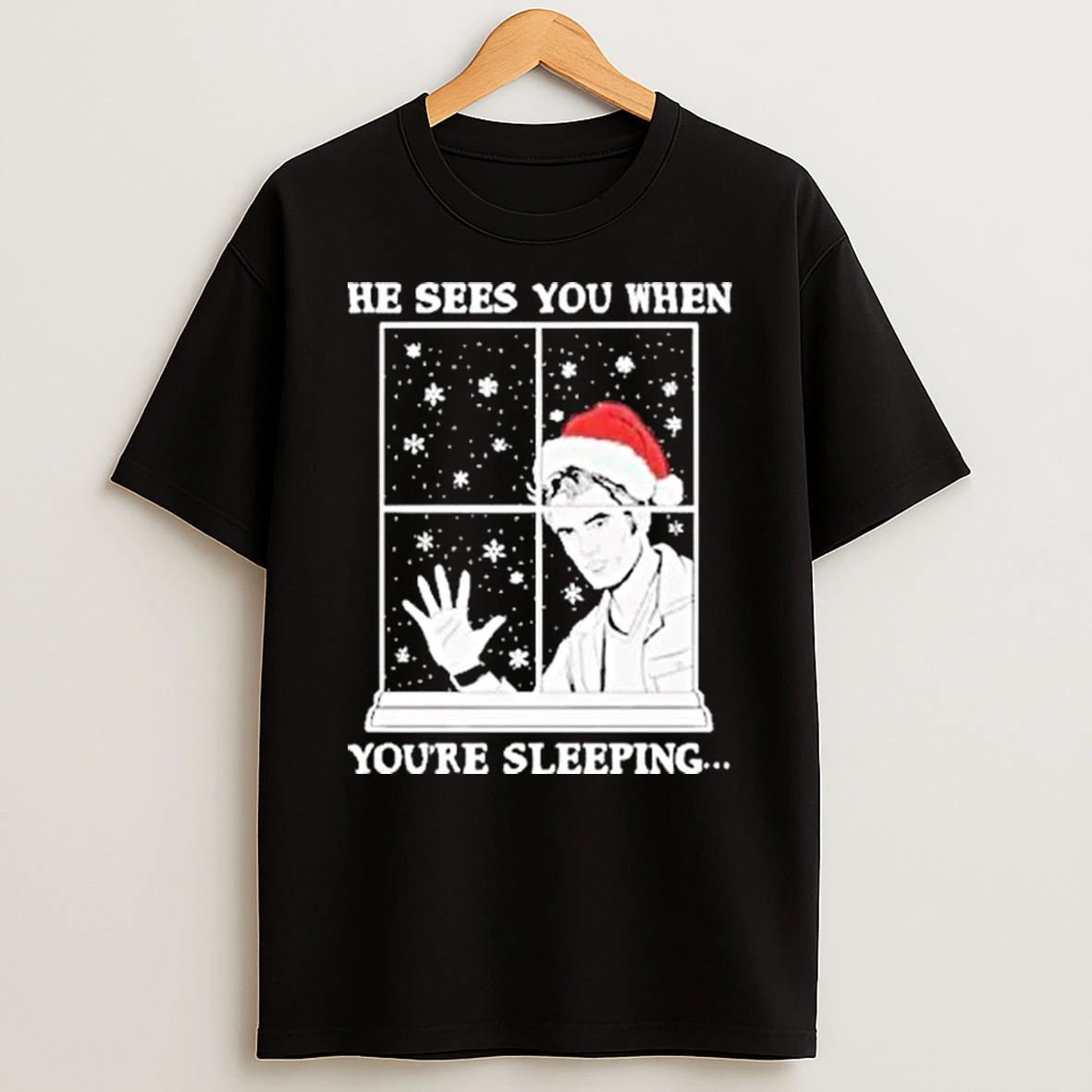 Edward Cullen Santa He Sees You When Youre Sleeping Shirts