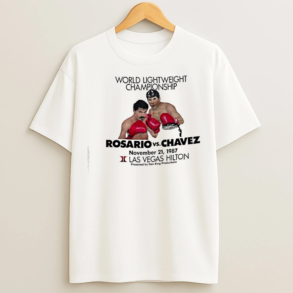 Edwin Rosario And Julio Cesar Chavez World Lightweight Championship Las Vegas Hilton T Shirts